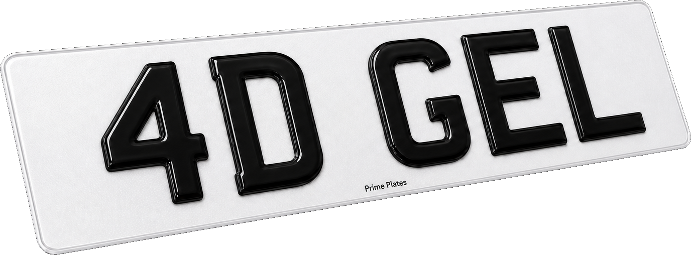 4D Gel Number Plates