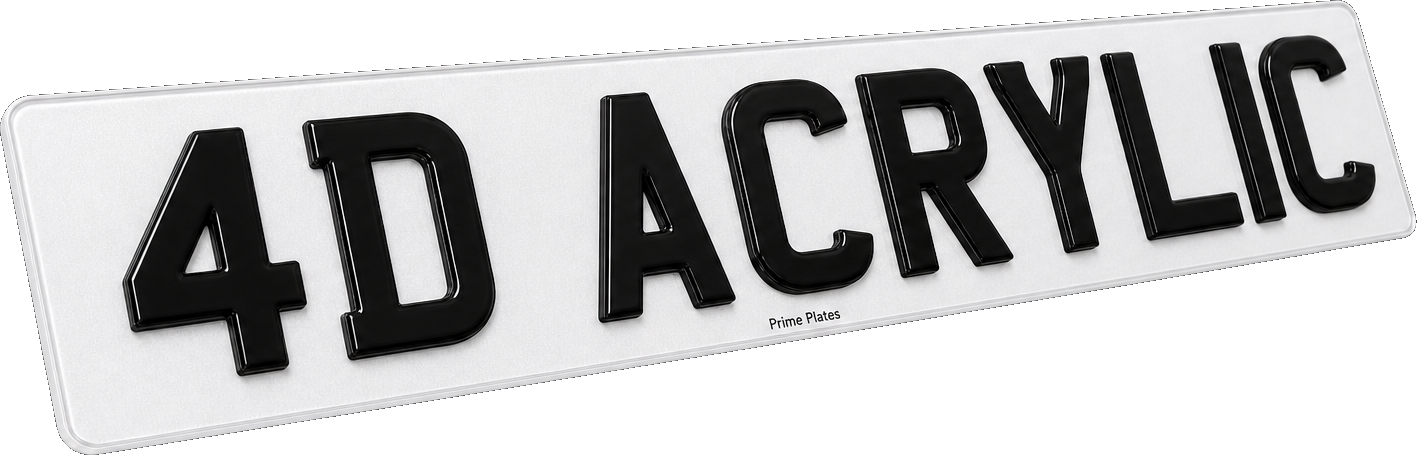 4D Acrylic Number Plate
